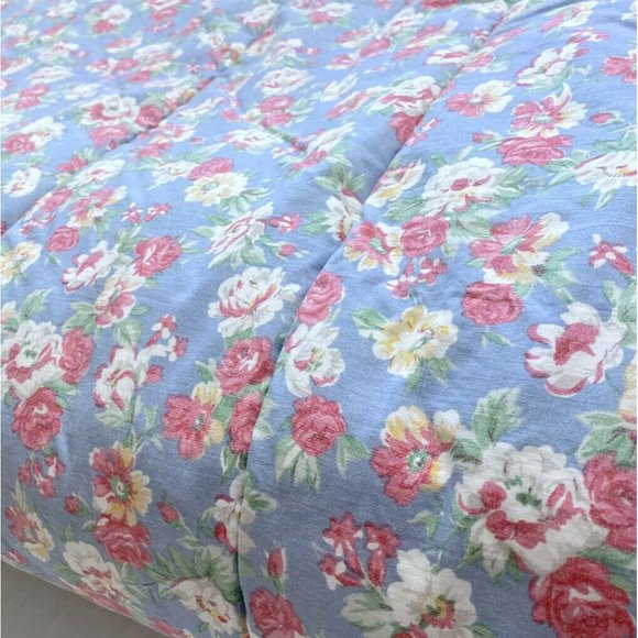 Very Rare Ralph Lauren Hope Discontinued Twin Comforter Blue Floral Bedding HTF - Picture 7 of 8